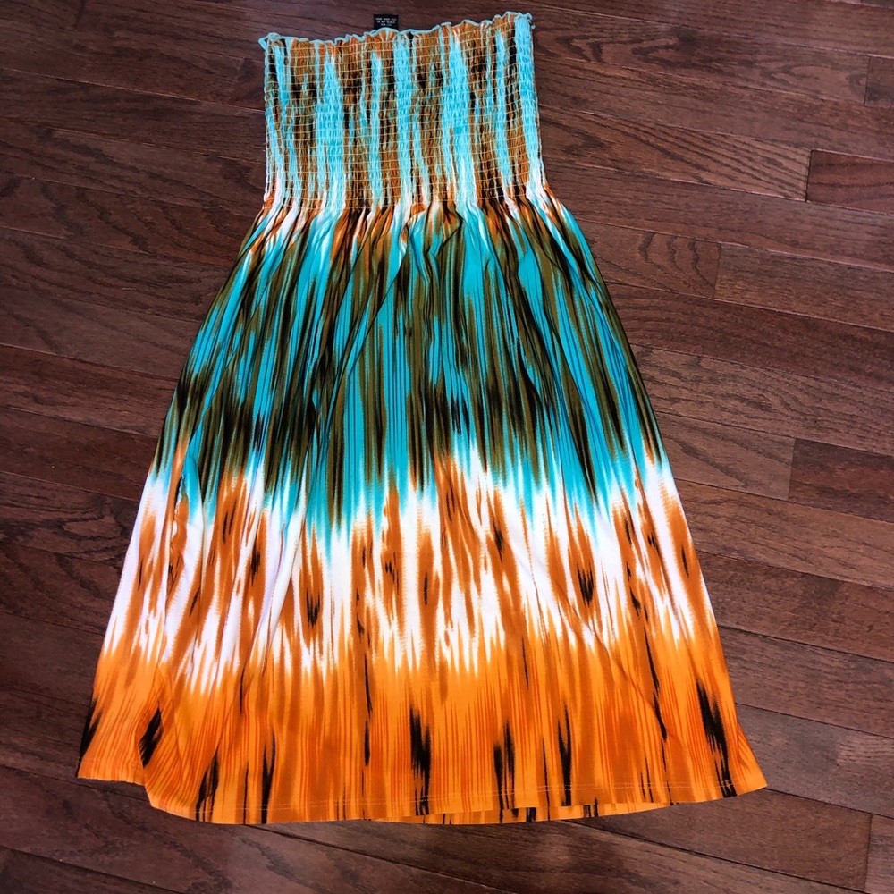 Bandeau sundress/ swimsuit cover-up